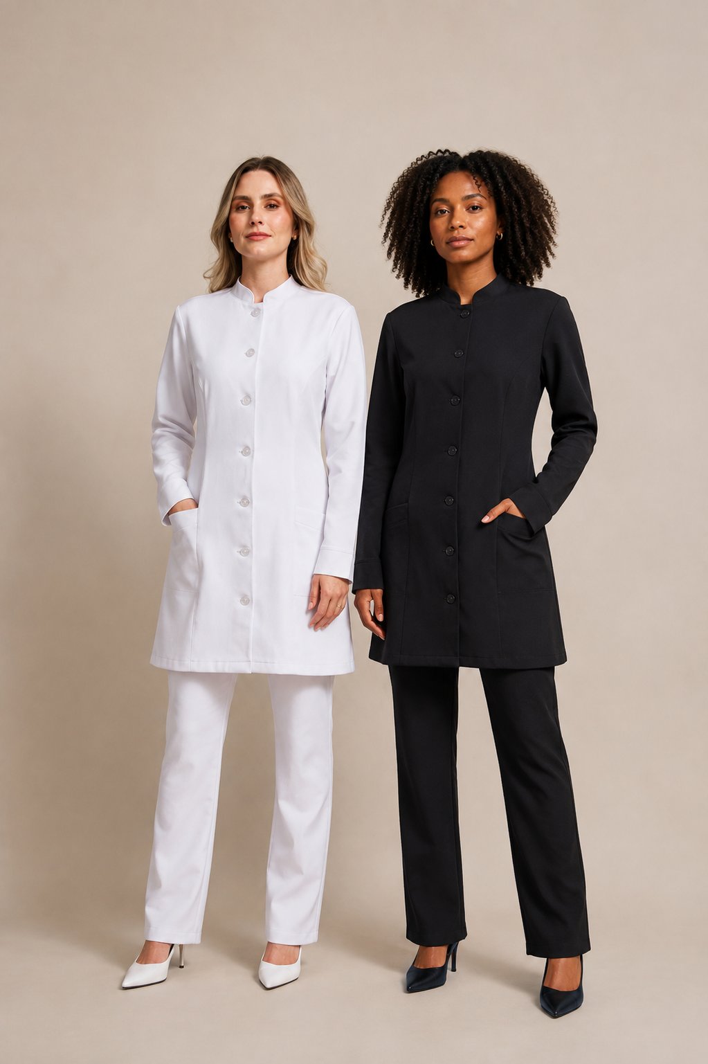 Jaleco Feminino com Recortes e Punho — imagem 7