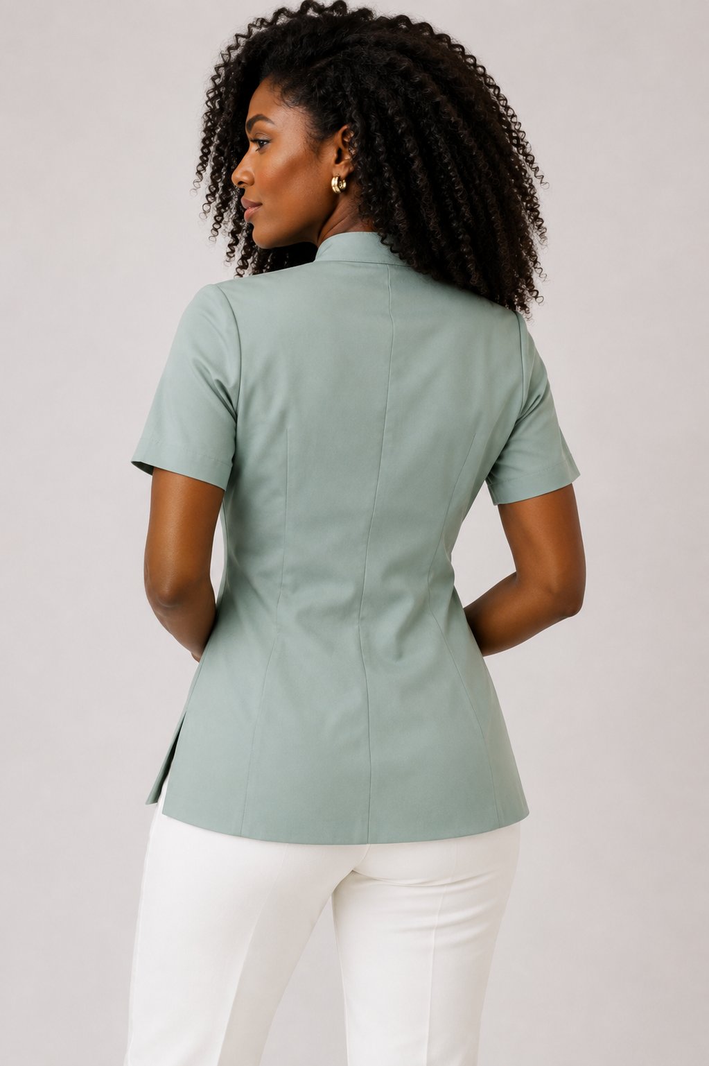 Blusa Scrub Transpassada com Botões · REF 0167