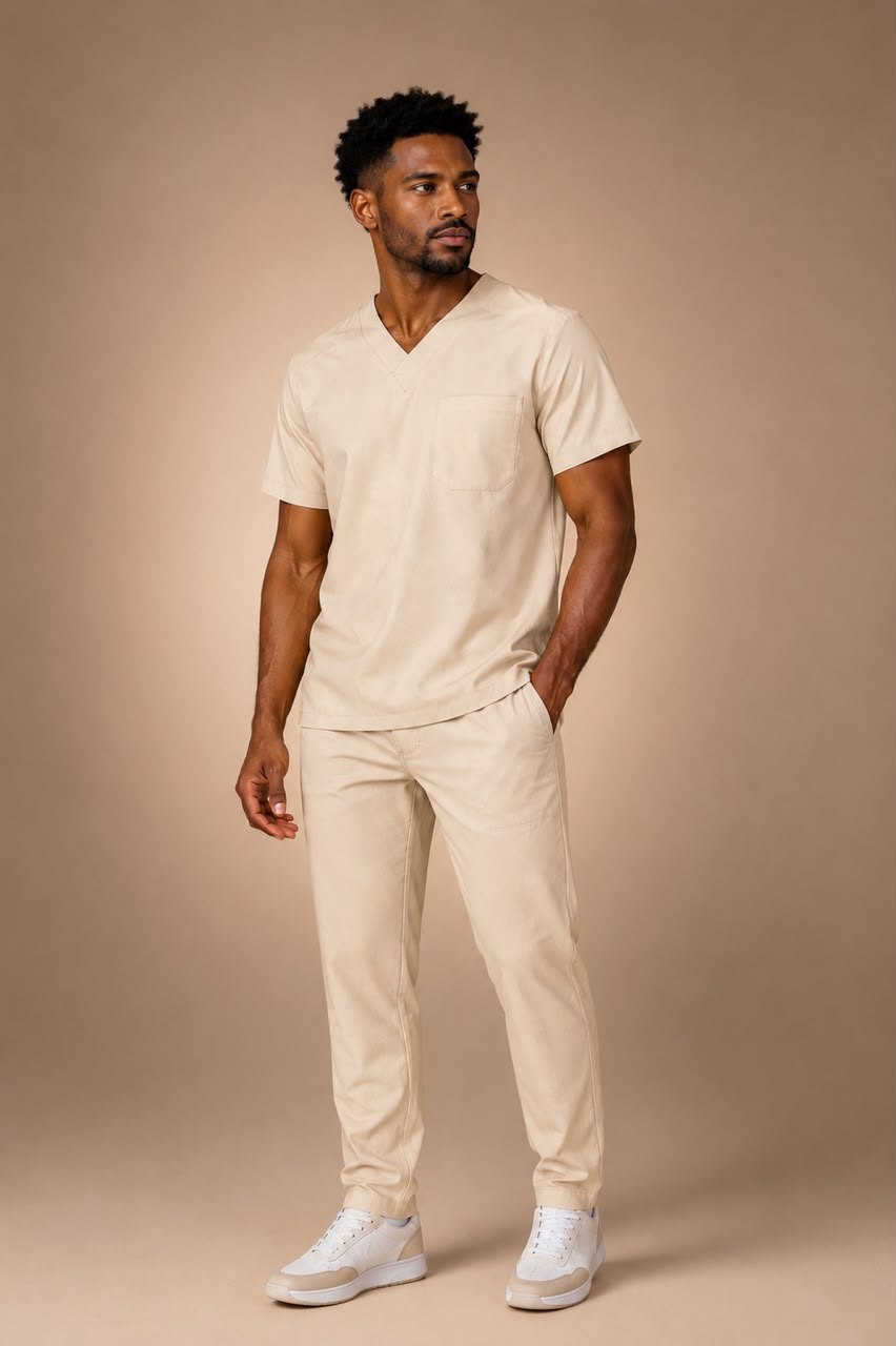 Conjunto Scrub Masculino Gola V · REF 0140 + REF 071