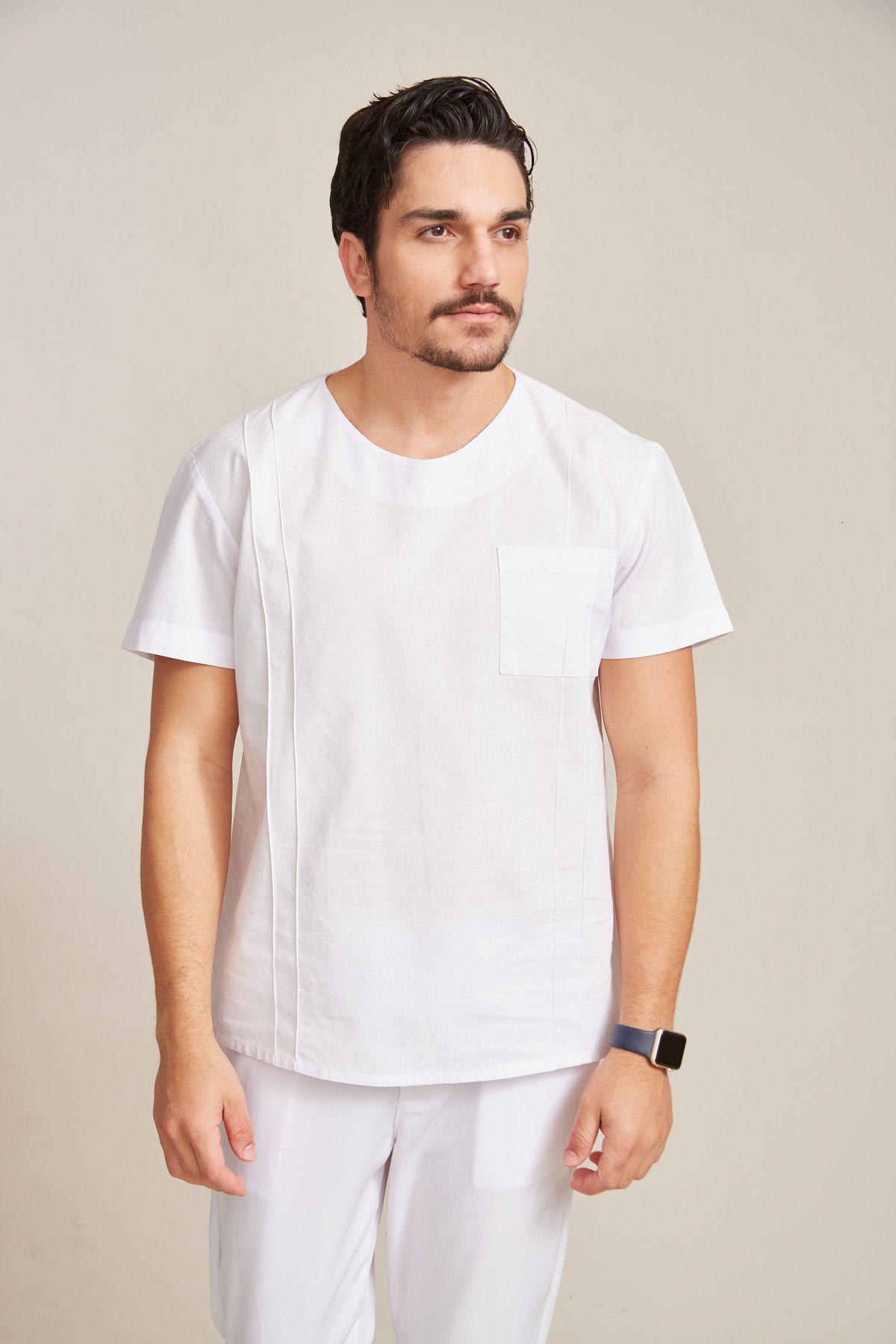 Camisa Scrub Gola Redonda com Friso Frontal · REF 059