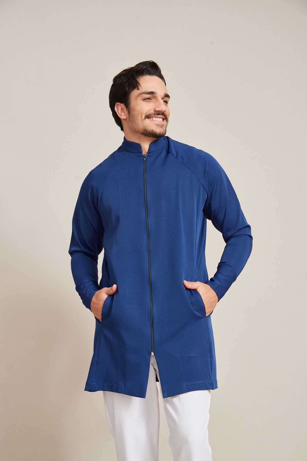 Jaleco Masculino Raglan com Zíper — imagem 2