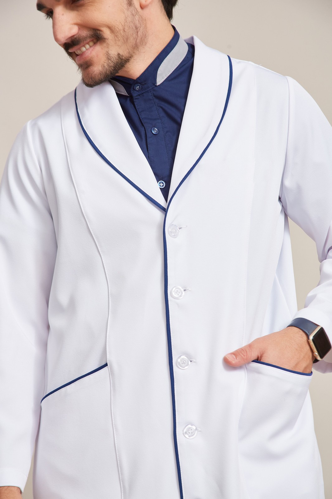 Jaleco Masculino Gola Xale com Vivo — imagem 3