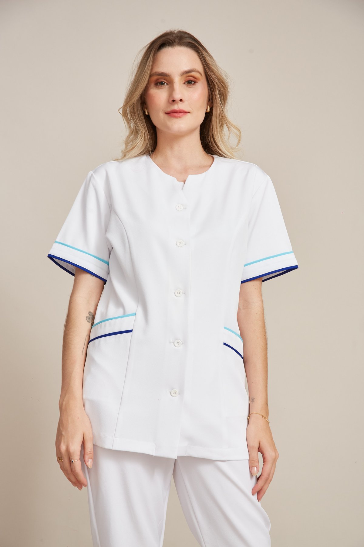 Blusa Scrub Vivo com Botões · REF 083