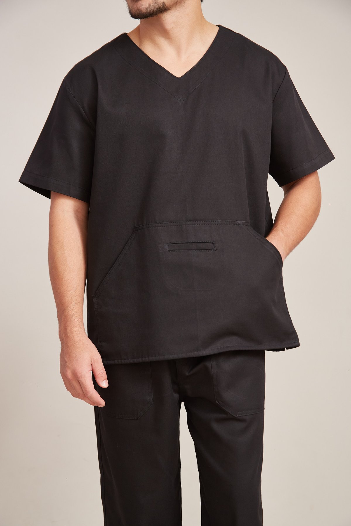 Blusa Scrub Gola V com Bolso Inferior Completo · REF 051