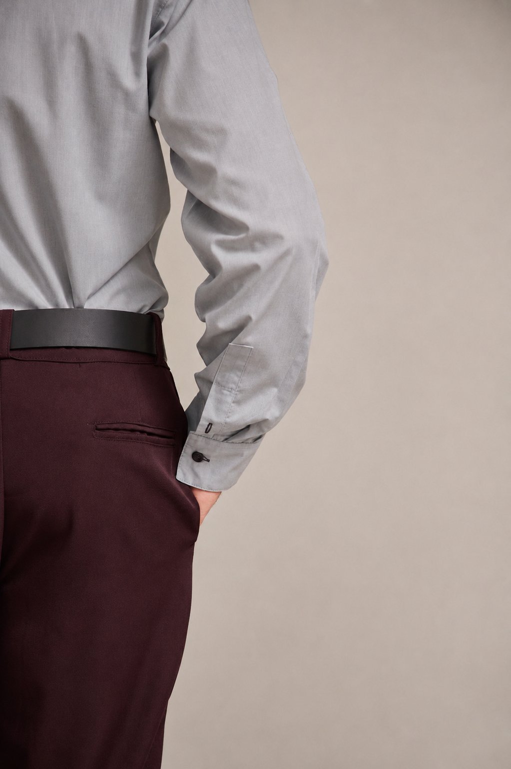 Camisa Social Masculina Manga Longa com Detalhes Contrastantes — imagem 3