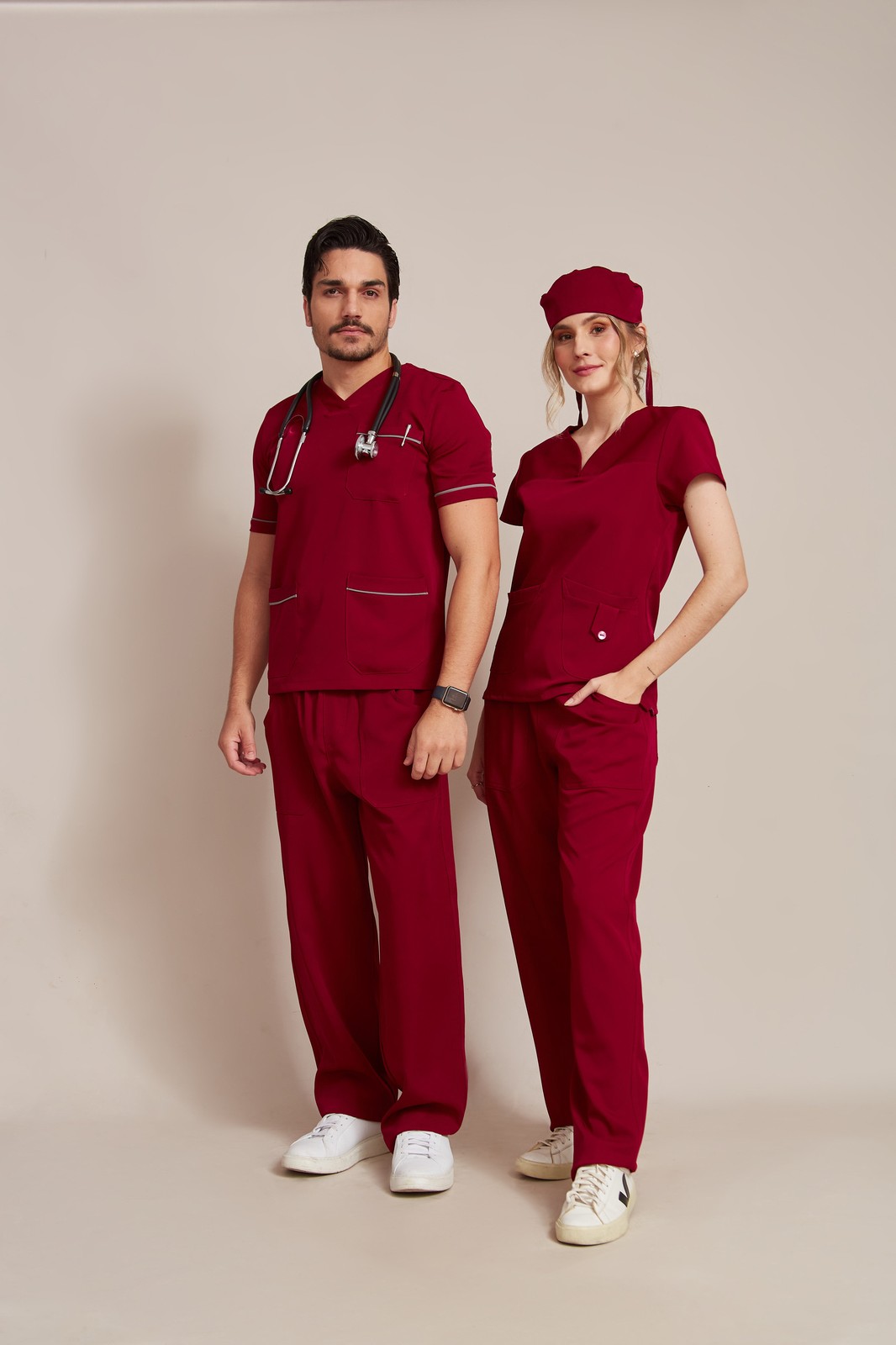 Conjunto Scrub Bordô Gola V · REF 075 + REF 043 + REF 0123